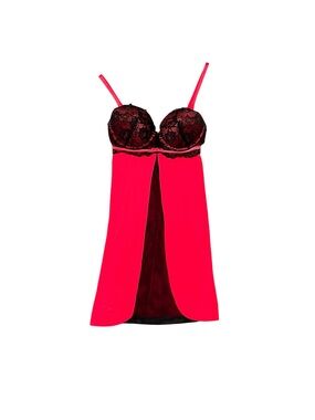 La Vie En Rose Red And Black Lingerie Mini Dress Women’s Size XS Whimsygoth Cute